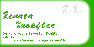 renata knopfler business card